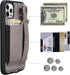 TOOVREN Wallet Case for iPhone 12 Pro Max Lanyard with Kickstand Leather Card Holder Adjustable Neck Strap, Phone Protective Back Cover for iPhone...